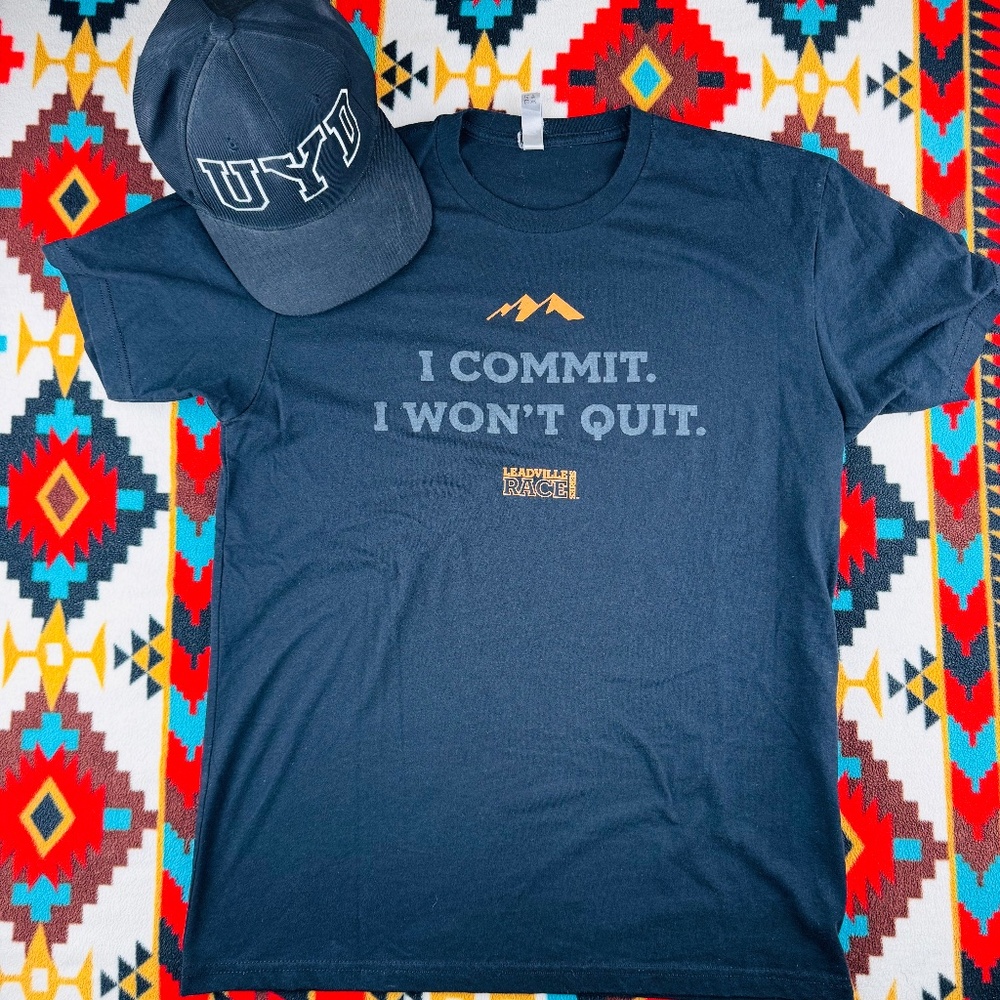 Leadville Race Series “I Commit. I Won’t Quit.” Graphic T-Shirt – Black, Size M
